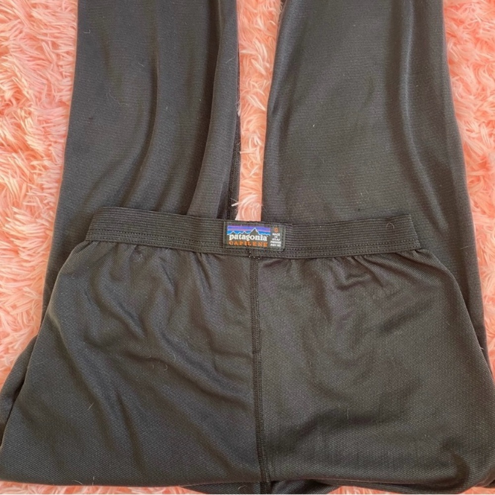 Vintage Patagonia Capilene USA Made Thermal Base Layer Pants Black Size S